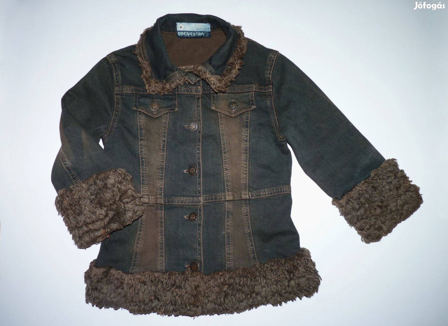 104-es különleges koptatott kislány farmerkabát 104 tavaszi őszi kabát