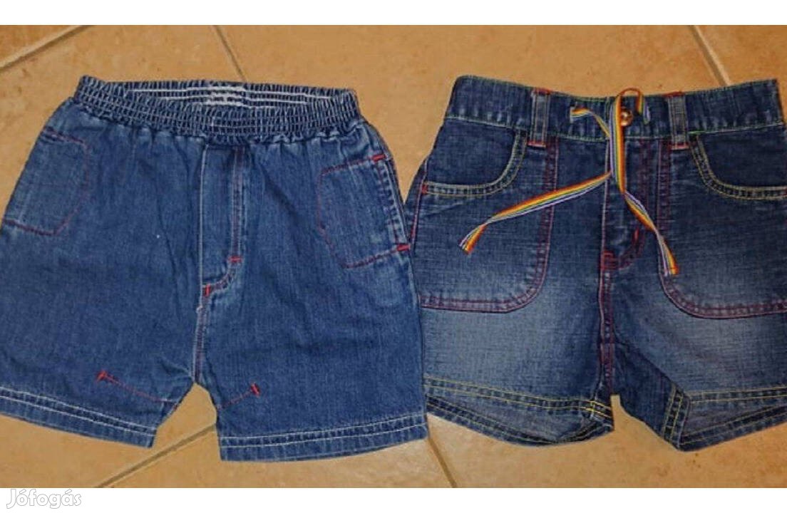 104-es méretű két darab farmer rövidnadrág