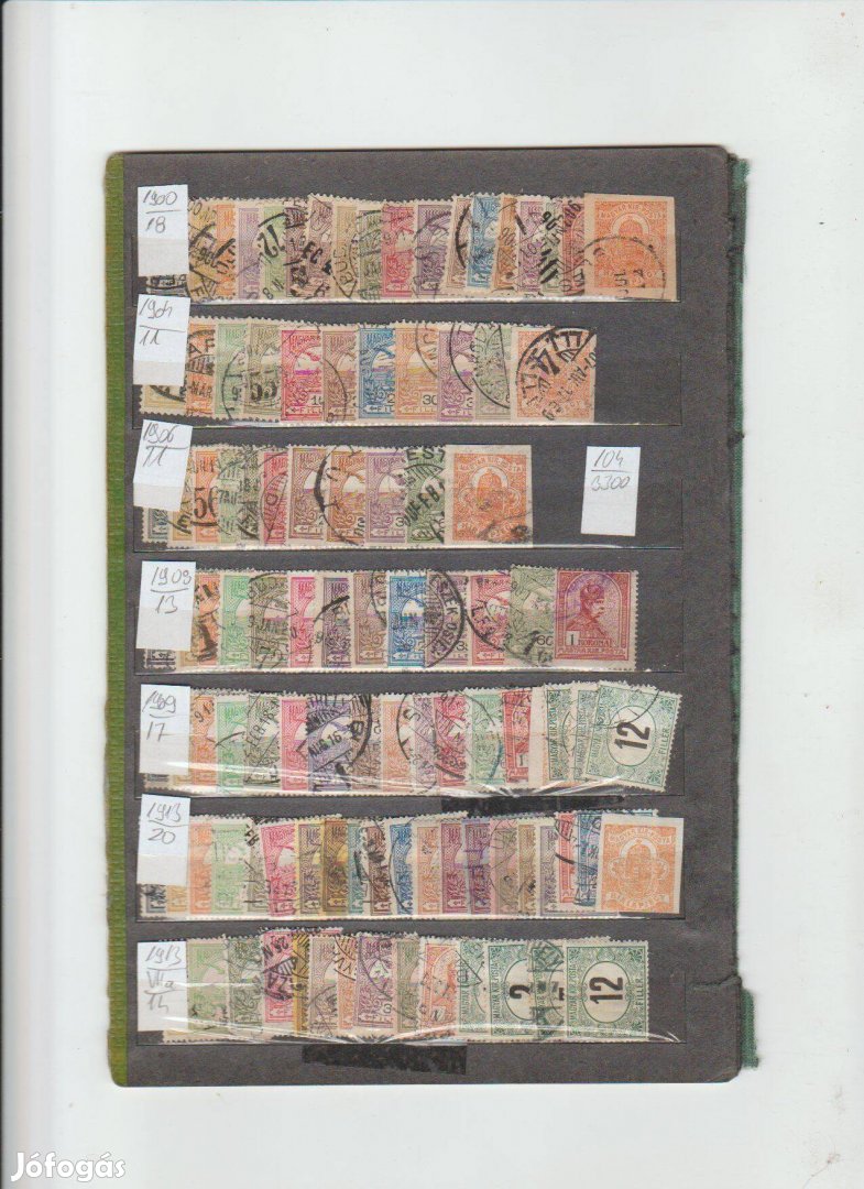 104 különféle turul bélyeg