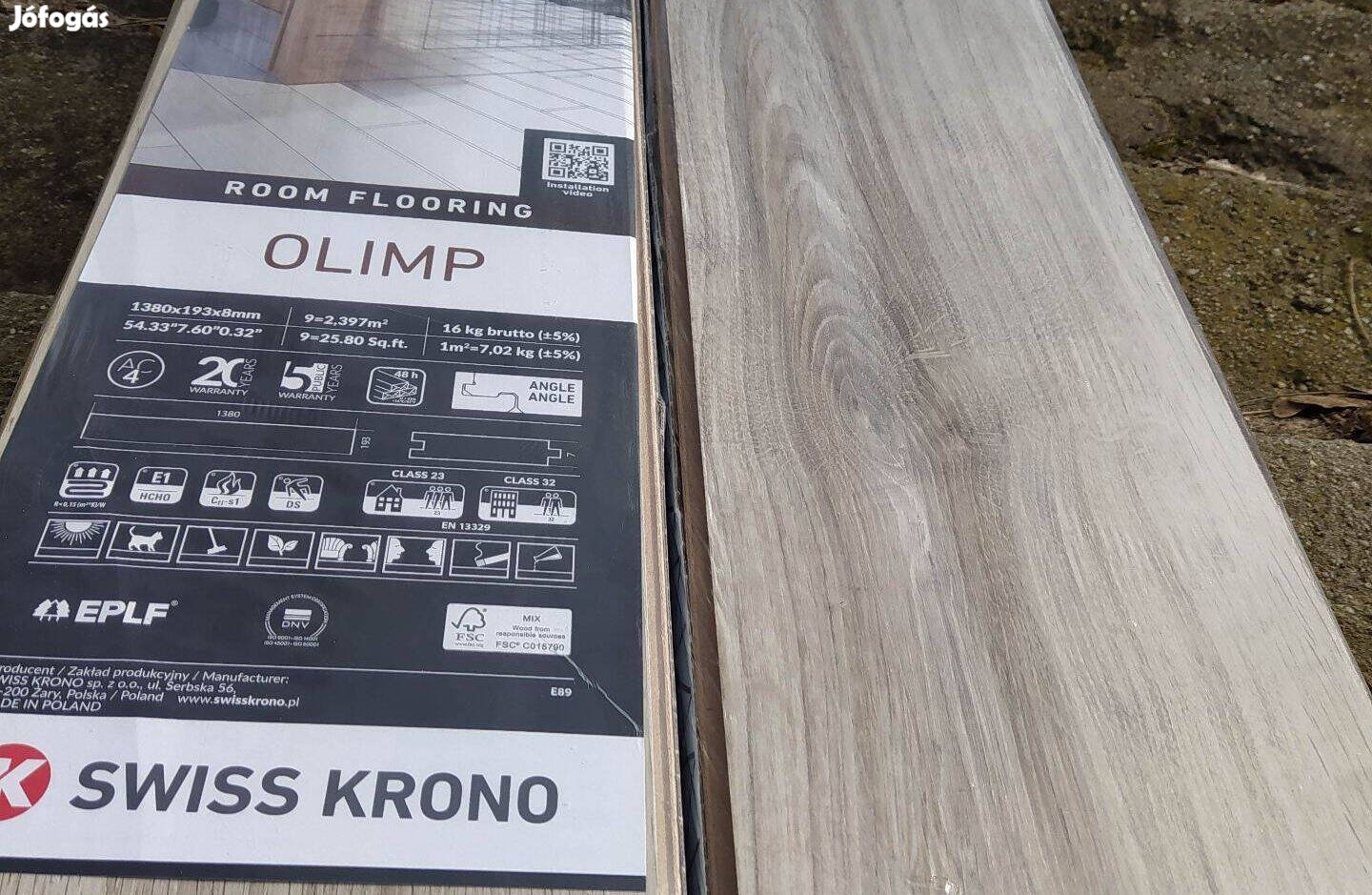 105,6m2 Olimp tölgy laminált padló (8mm) eladó (6.000Ft/m2)