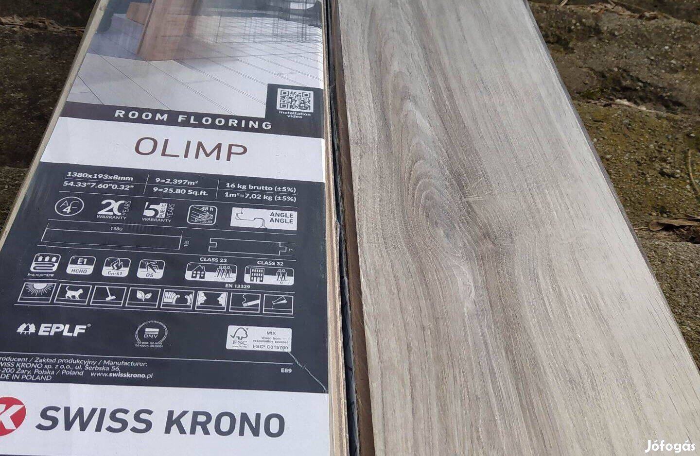 105,6m2 Olimp tölgy laminált padló (8mm) eladó (6.000Ft/m2)