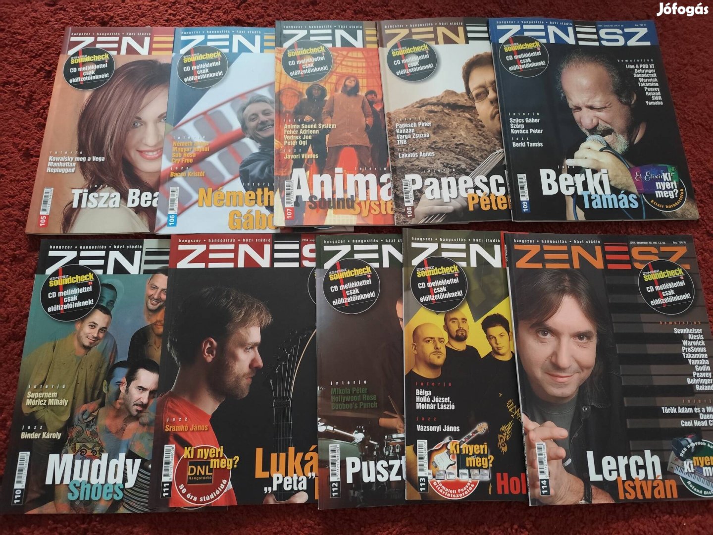 106 db Zenész magazin 