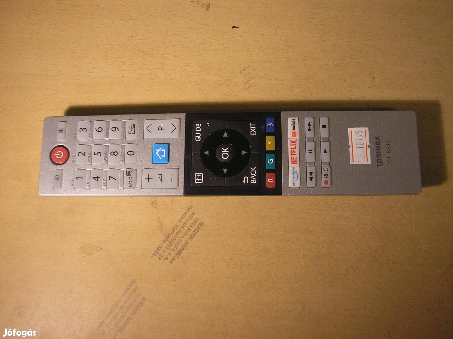 10795 Toshiba CT-8543 távirányító smart Netflix Youtube RC42151P