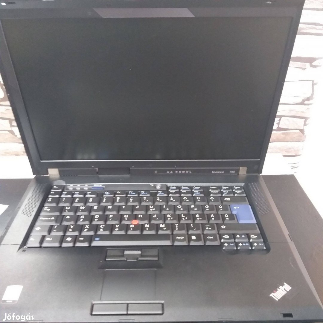 107.Lenovo R61 biosig tesztelt! laptop,hibás,hiányos.Memória,hdd,tölt