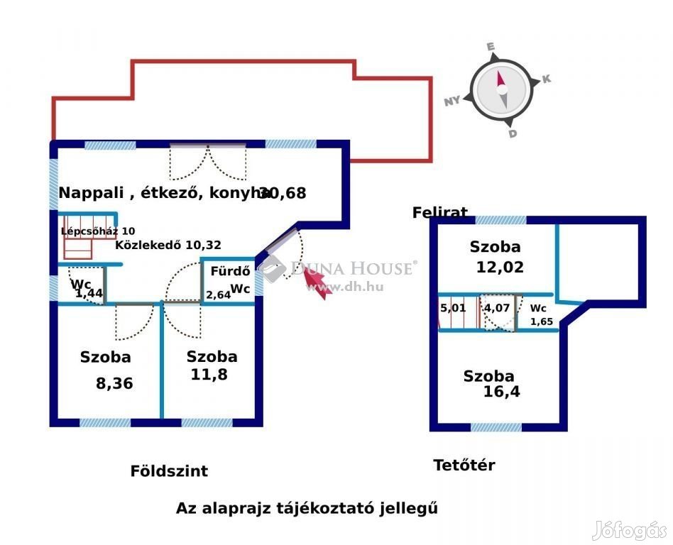 107 nm-es ház eladó Pogány