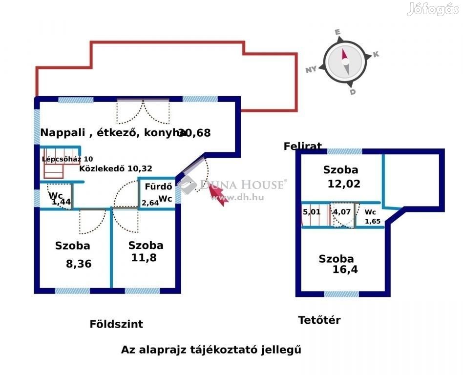 107 nm-es ház eladó Pogány