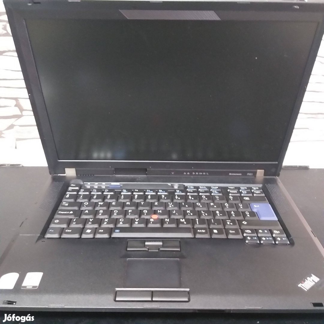 108.Lenovo R61 biosig tesztelt! laptop,hiányos.Memória,hdd,töltő nélk