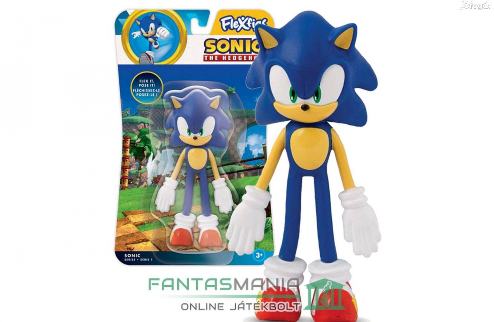 10-12cm-es Flexfigs: Sega Sonic The Hedgehog sündisznó figura