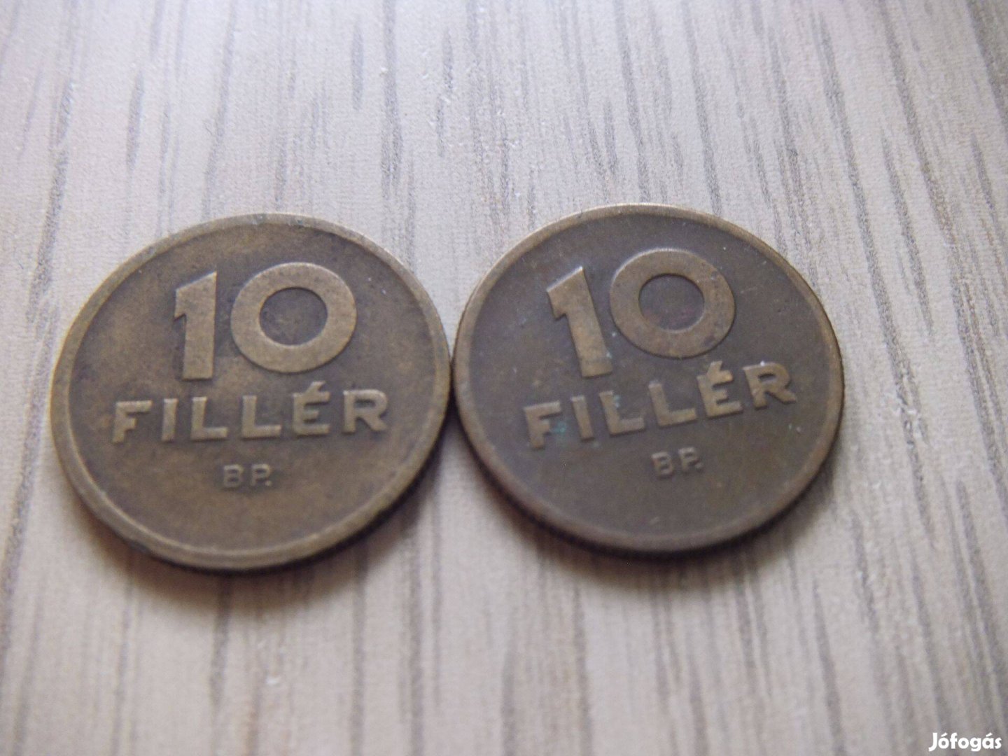 10 Fillér 2 db párban 1946 - 1947