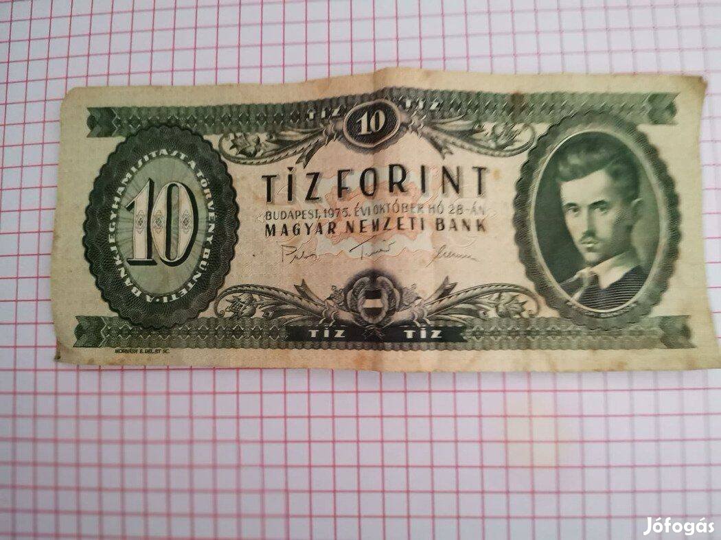 10 Forintos papírpénz 1975. 10. 28. -as kiadású 6000 Ft