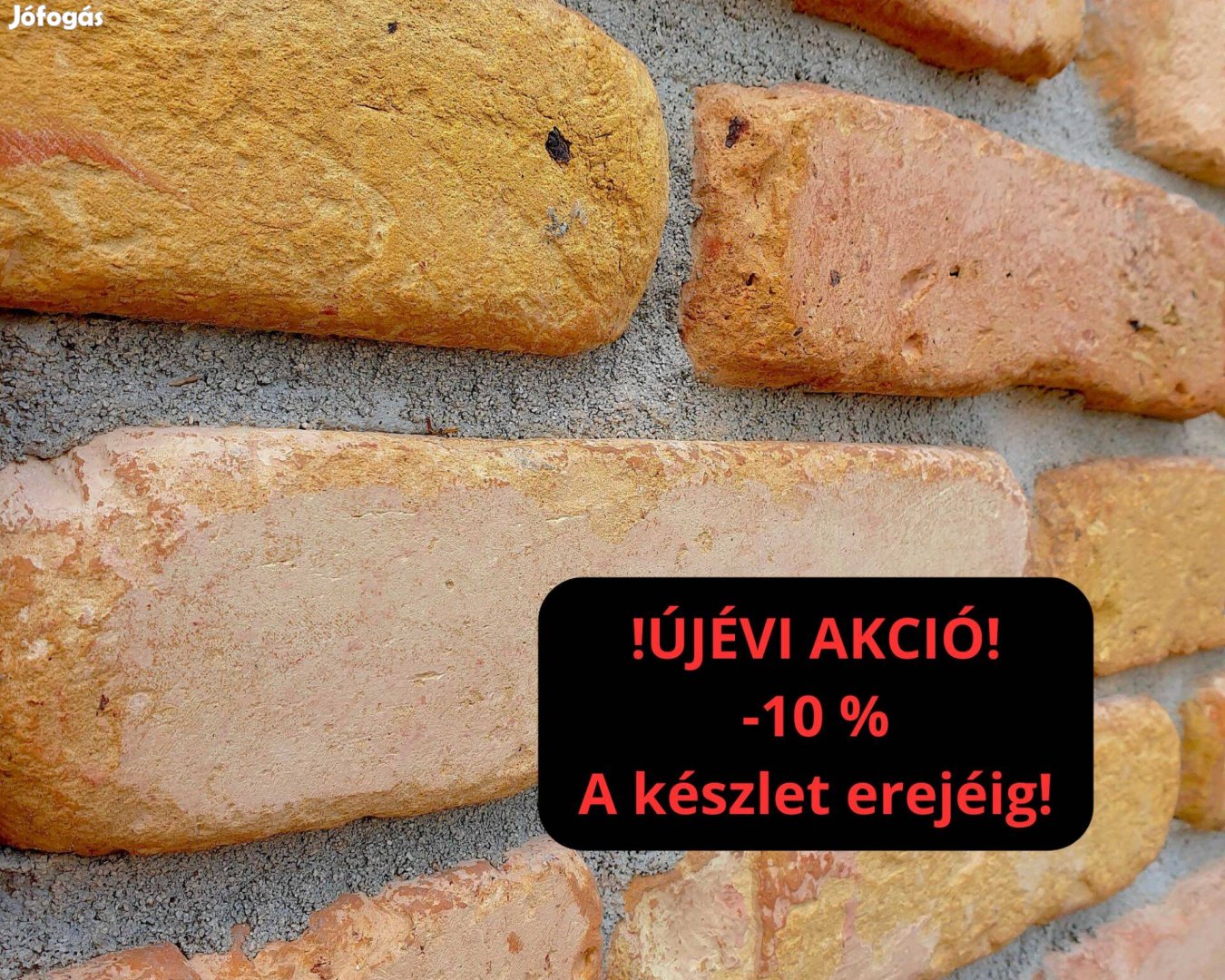 10% Szeletelt tégla,vágott tégla Mediterrán kism antikolt falburkolat