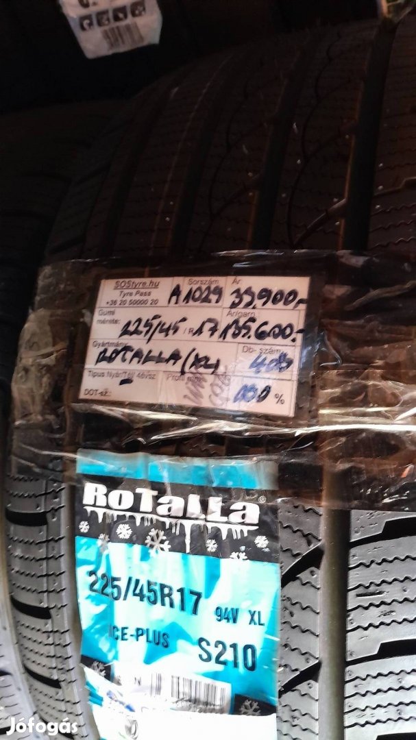 10% kedvezmény Új Rotalla 225/45R17 téli gumiabroncsok 