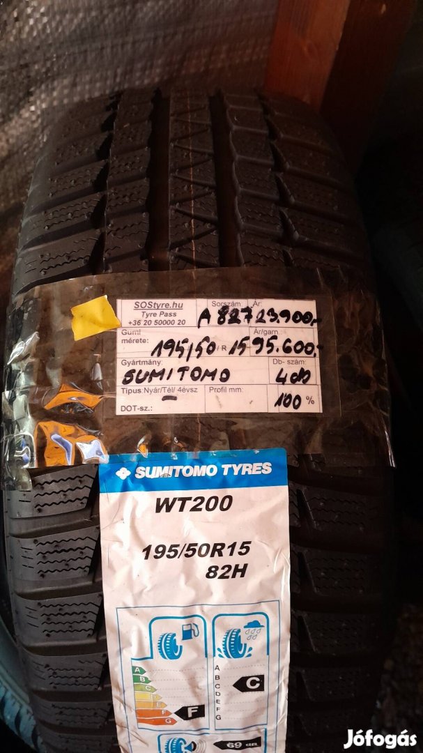 10% kedvezmény új Sumitomo 195/50R15 téli gumiabroncsok 