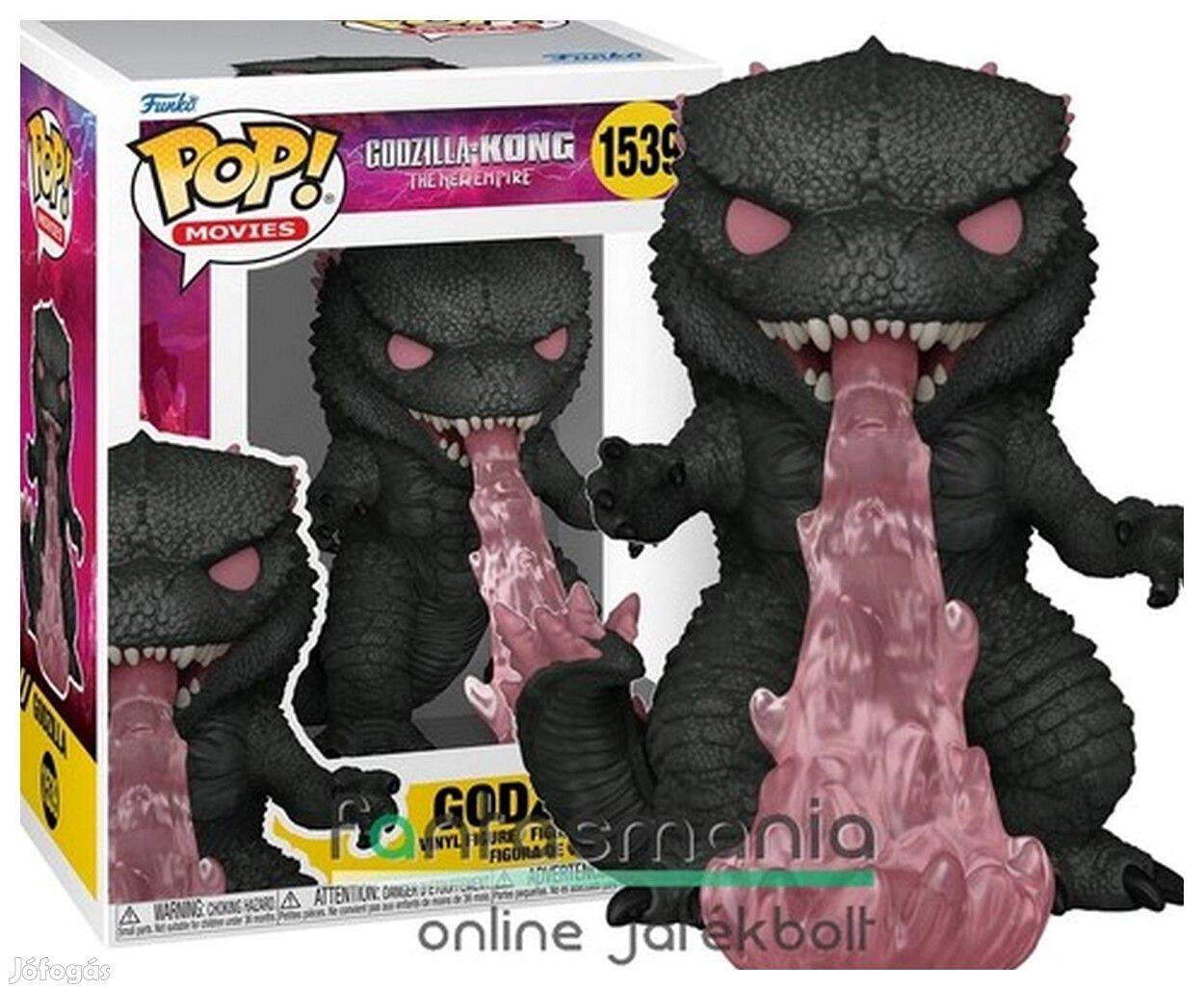 10 cm Funko POP 1539 Godzilla x Kong figura Godzilla sugárnyalábbal