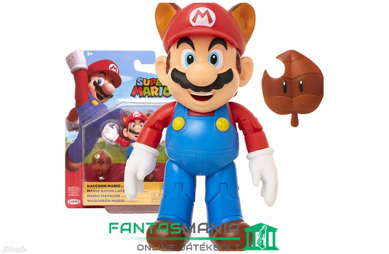 10 cm Nintendo Super Mario figura - Raccoon Mario figura