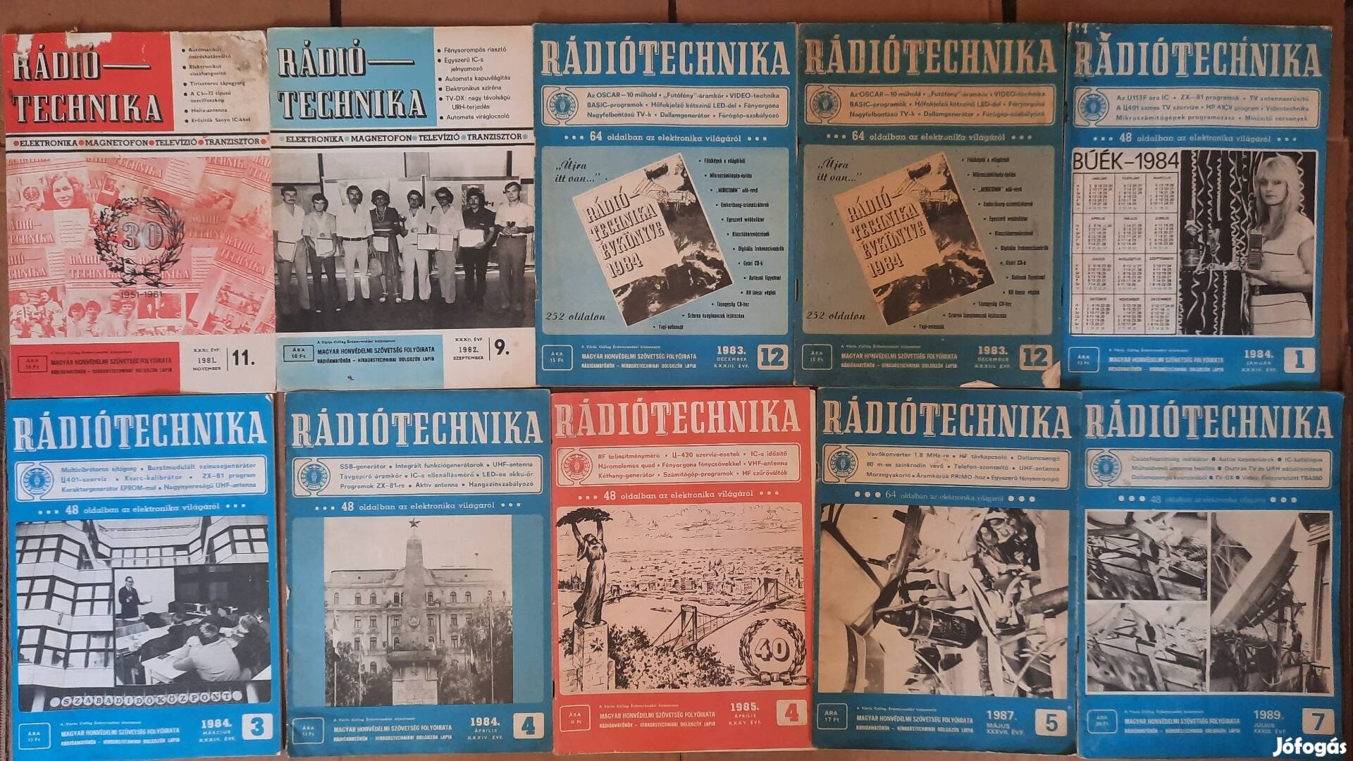 10 darab Rádiótechnika újság a '80-as évekből eladó 