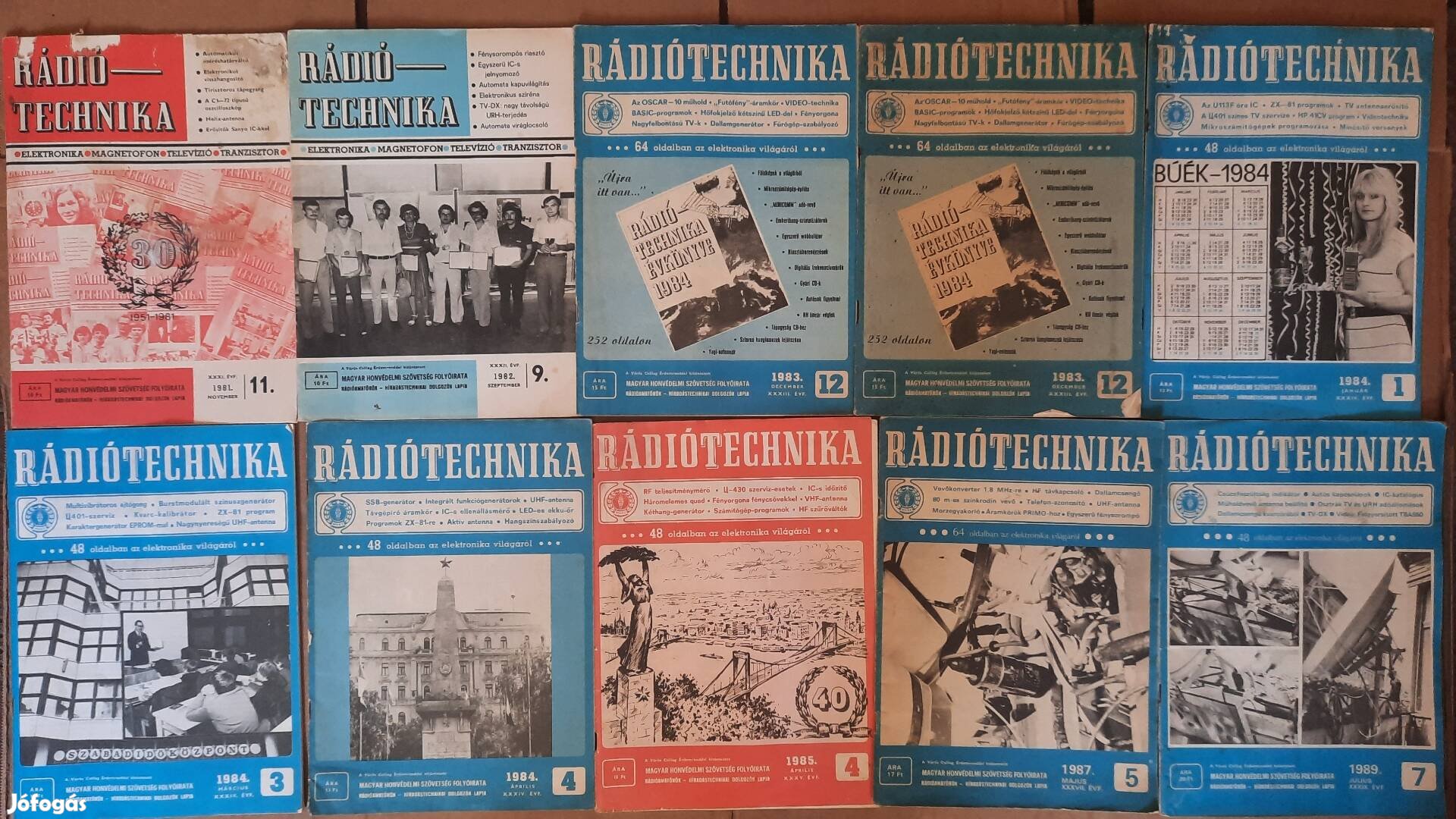 10 darab Rádiótechnika újság az 1980-as évekből eladó 