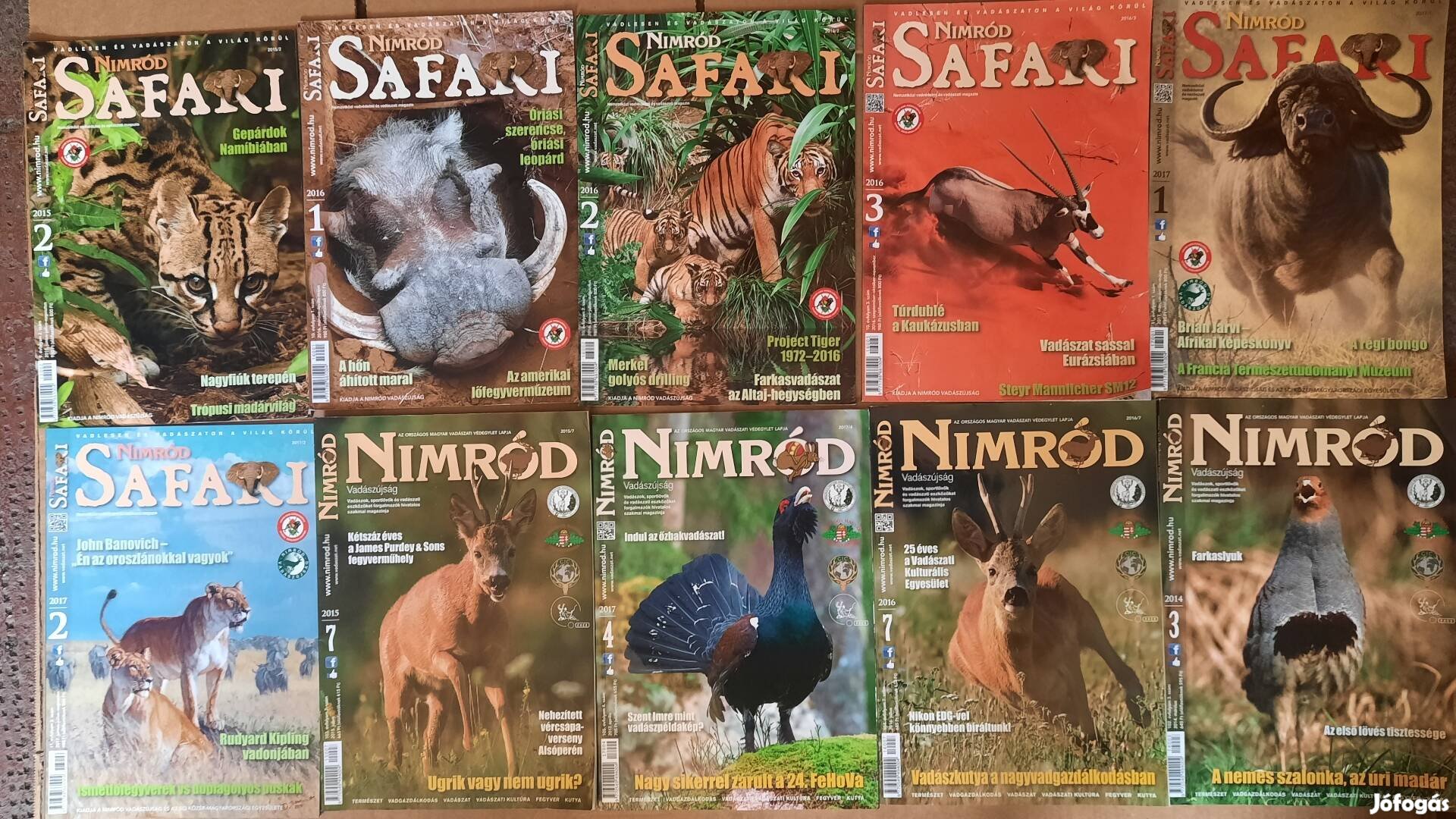 10 darab  Nimród és Nimród Safari újság eladó 