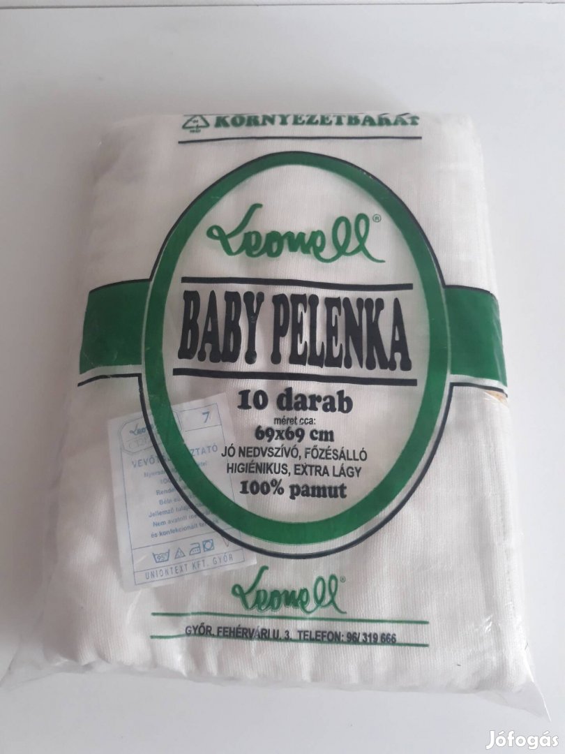 10 darabos 100% pamut bébi pelenka