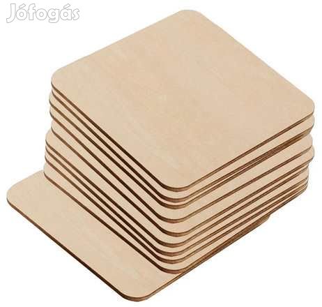 10 db 6,5x6,5x0,3cm-es Nyír Rétegelt Lemez (3868)