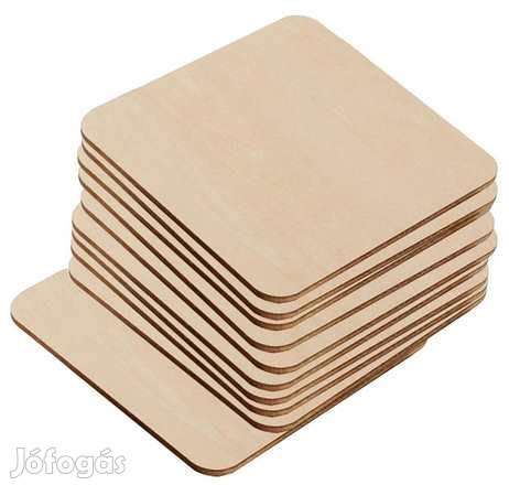10 db 7,5x7,5x0,3cm-es Nyír Rétegelt Lemez (3872)