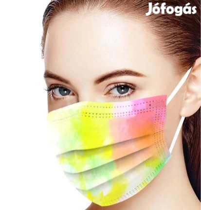 10 db HáromrétegŰ Orvosi Szájmaszk Szines C2 Mintás 3401