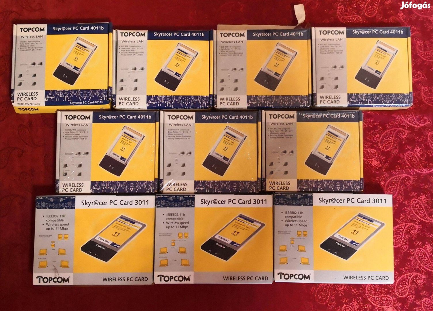 10 db Retro Topcom Skyrcer vezeték nélküli PC kártya 4011b és 3011