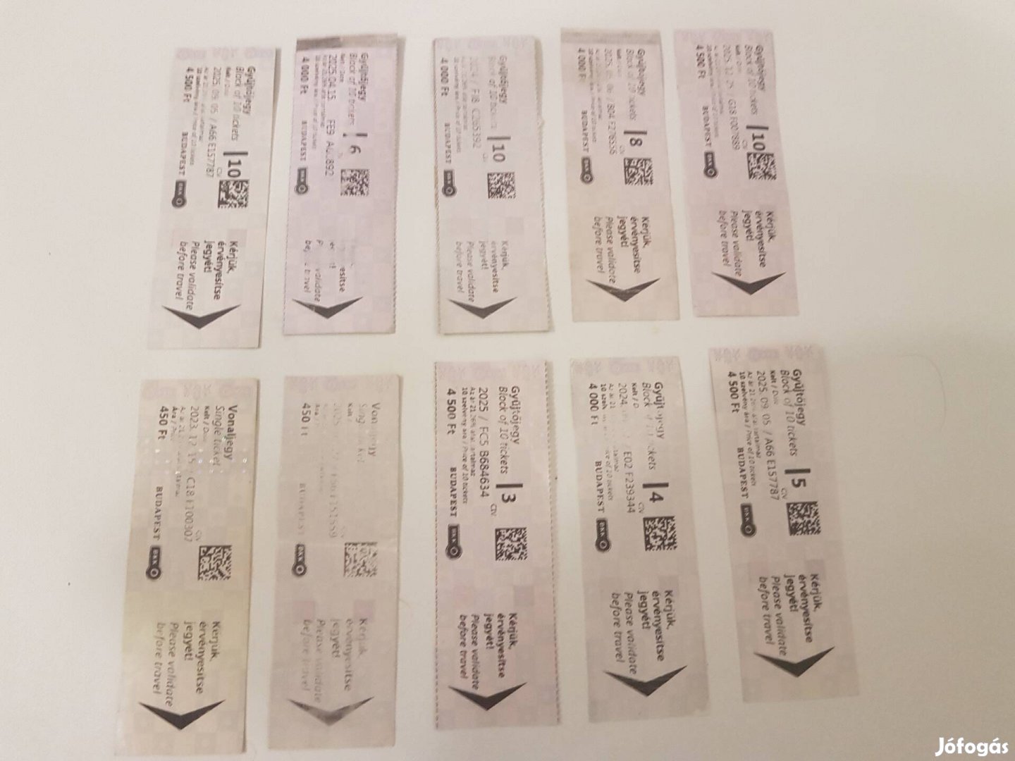 10 db bkk vonaljegy