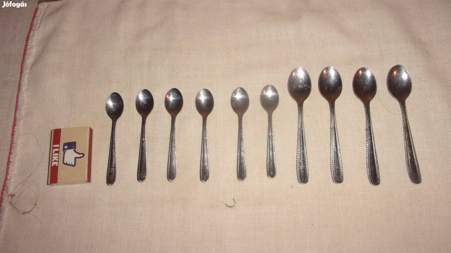 10 db hibátlan retro mokkás kanál 1980 as évekből