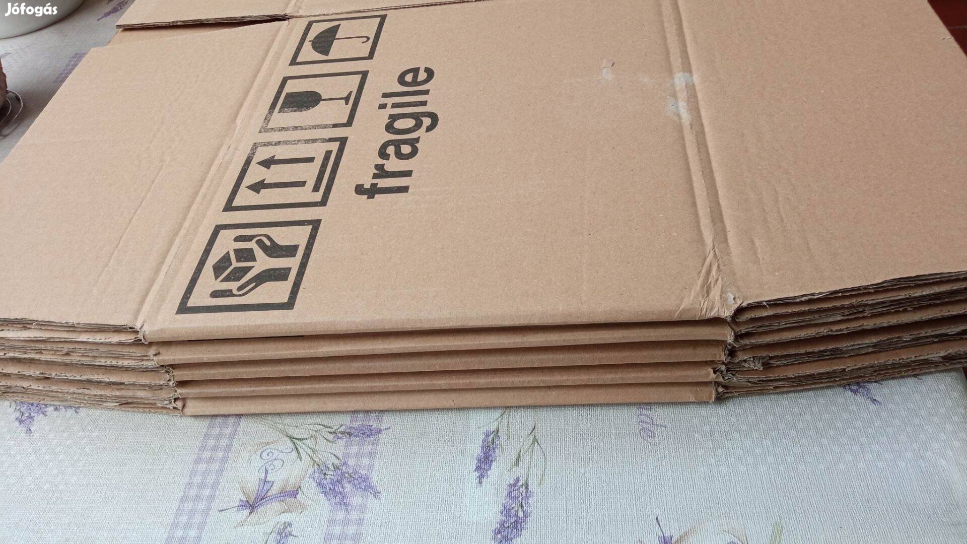 10 db karton doboz tároló doboz papír 30x25x38 cm 1500 Ft