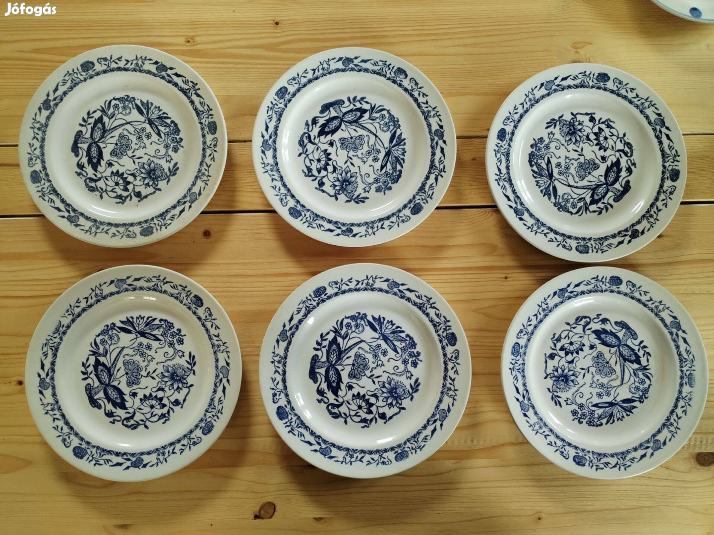 10 db kékfestős tányér