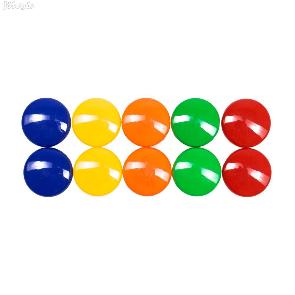 10 db mágnes különböző színekben, 3.5cm átmérővel