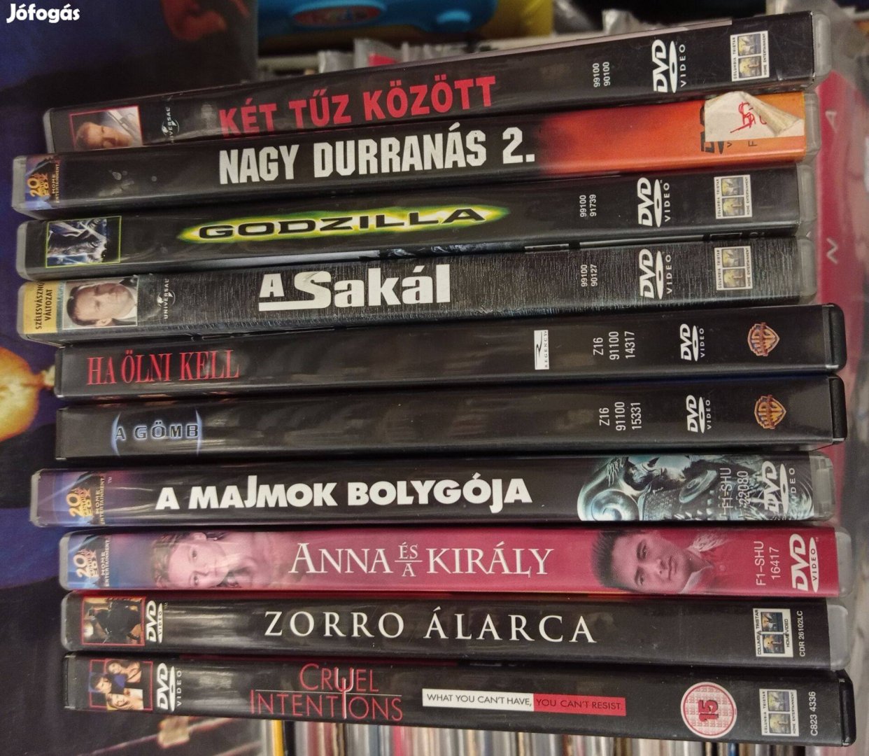 10 db-os feliratos DVD-kollekció ritkaságokkal (pl.: Ha ölni kell)
