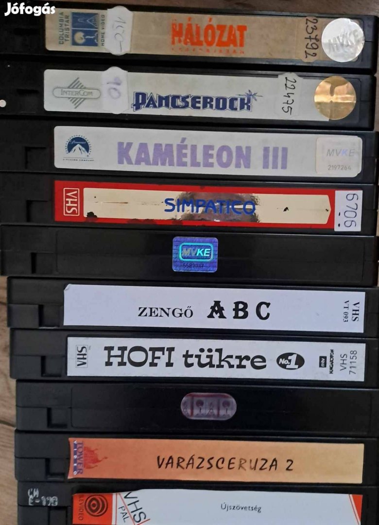 10 db tok és borító nélküli eredeti VHS