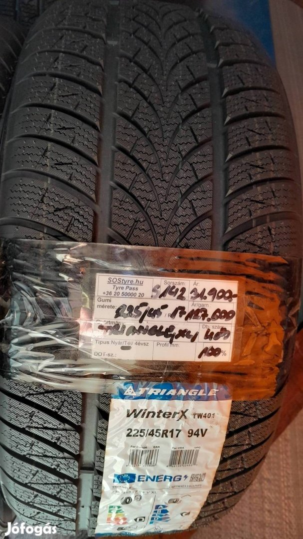 10%kedvezmény Új 225/45R17 téli gumiabroncsok 