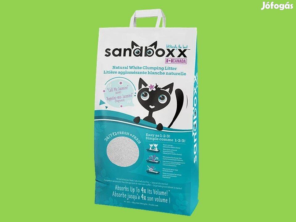 10 liter Sandboxx jól csomósodó, illatosított, bentonit macska alom