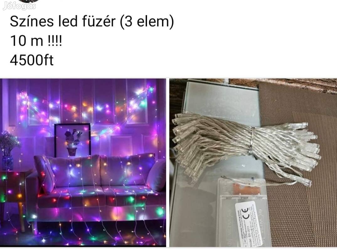 10 m led füzér!!!