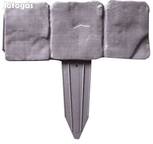 10 méter Kőhatású Gyepszegély Antracid szürke  (V4870)