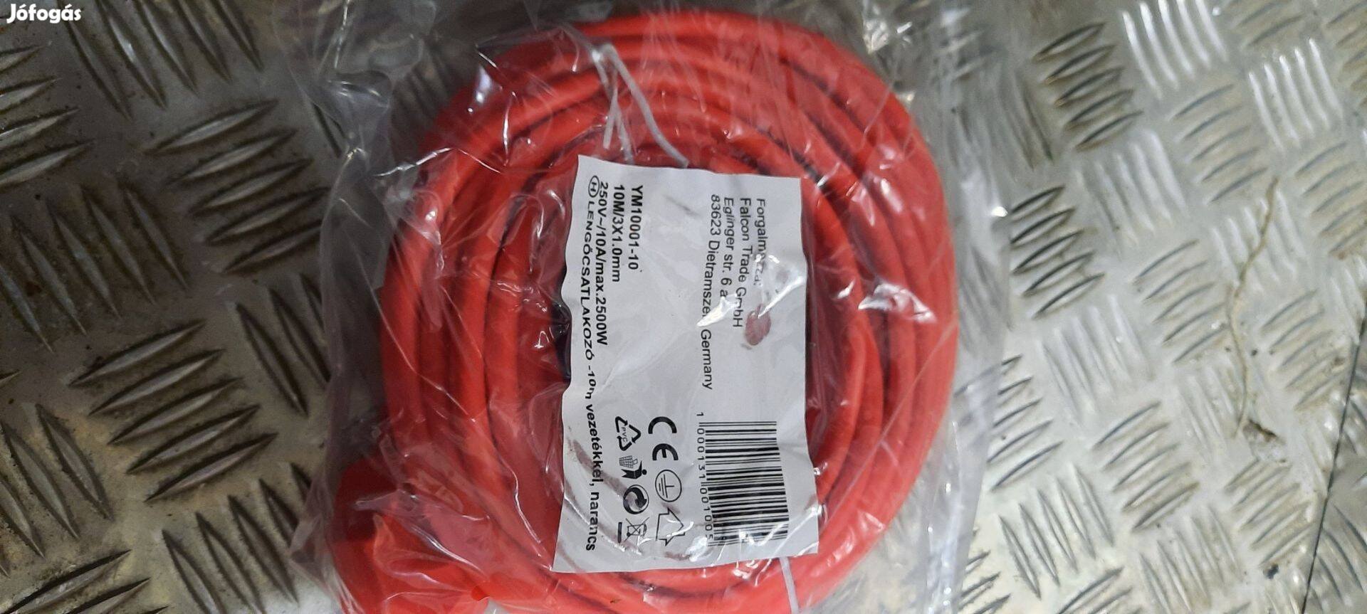 10 méteres narancssárga lengőcsatlakozó, lengőhosszabbító, földelt