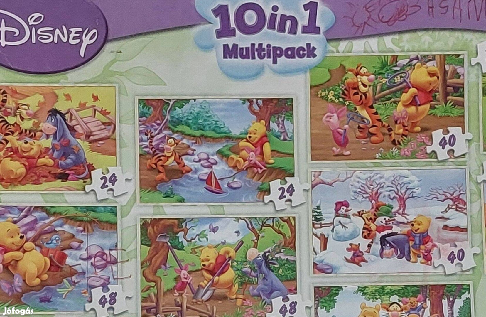 10az 1 ben hibátlan ajándékozható micimackós Disney puzzle Bp.mellől V