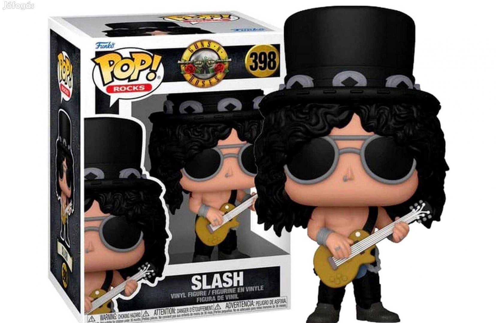 10cm Funko POP 398 Guns and Roses: Slash Rock Metál gitáros figura