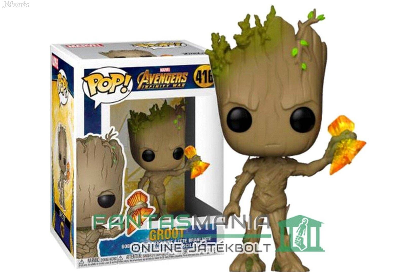 10cm Funko POP 416 Marvel Avangers Bosszúállók Groot with Stormbreaker