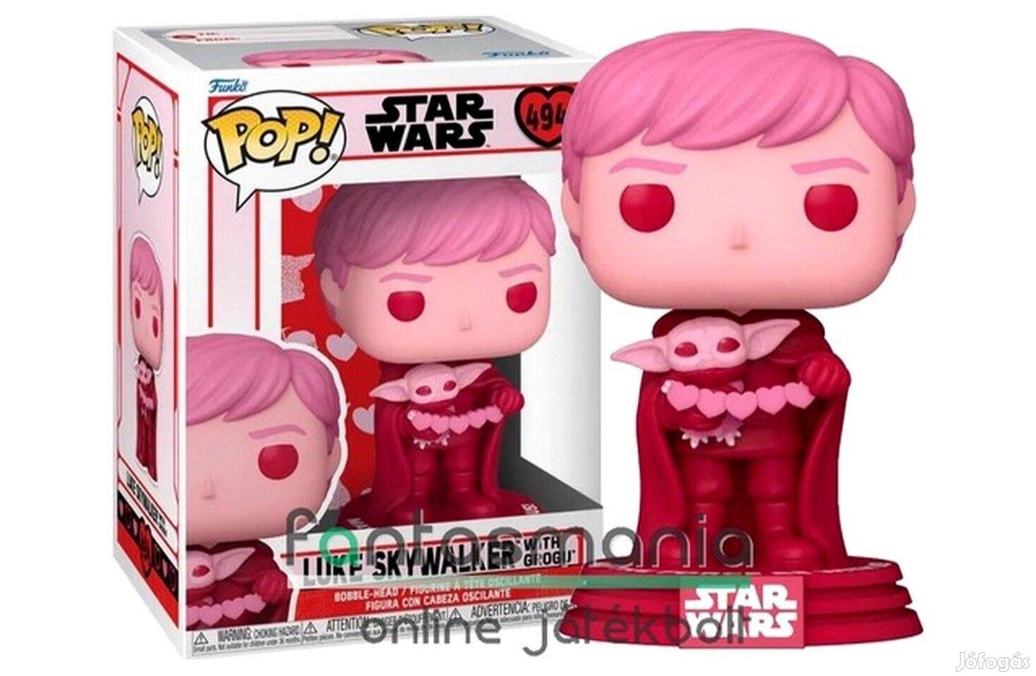 10cm Funko POP 494 Star Wars Luke Skywalker and Grogu figura Valentin