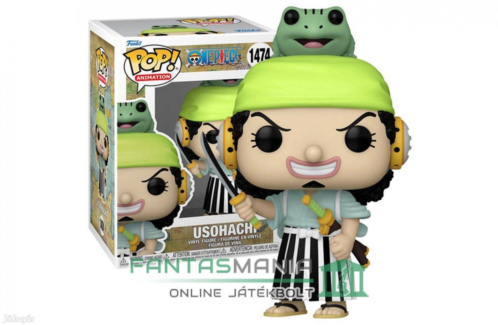 10cm Funko POP figura One Piece POP 1474 Usopp / Usohachi (Wano)