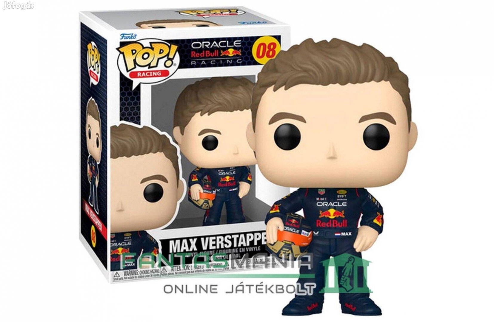 10cmes Funko POP 08 - Forma-1 / F1 pilóta Max Verstappen