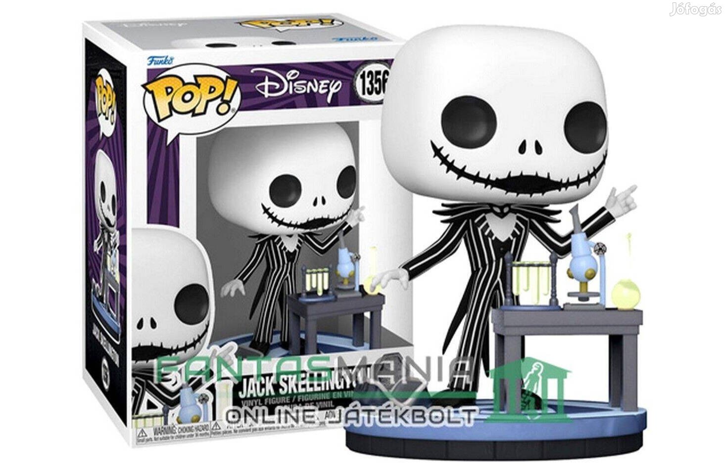 10cmes Funko POP 1356 Karácsonyi Lidárcnyomás Jack Skellington Labor