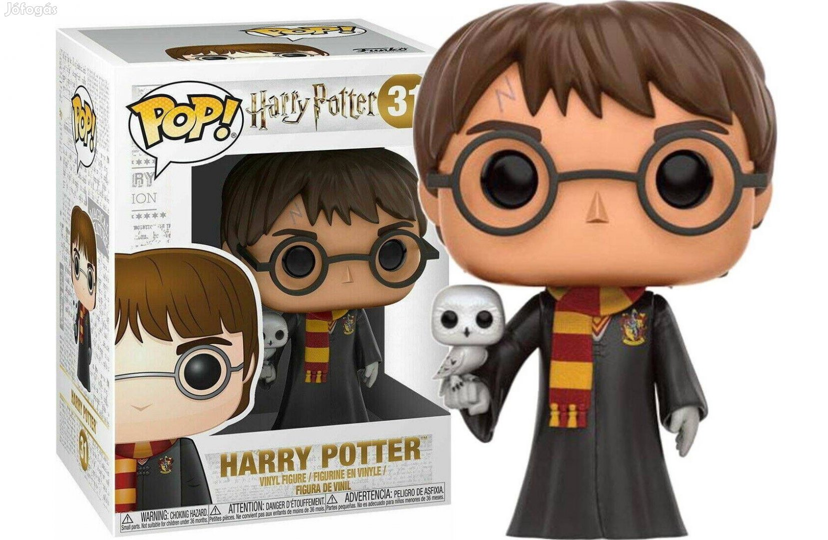10cmes Funko POP 31 Harry Potter figura - Harry with Hedwig bagollyal