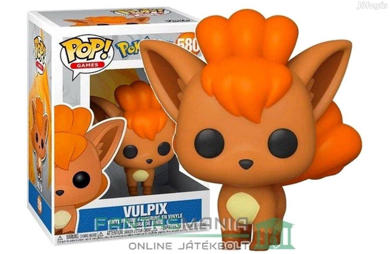 10cmes Funko POP 580 Pokémon figura - Vulpix róka pokemon
