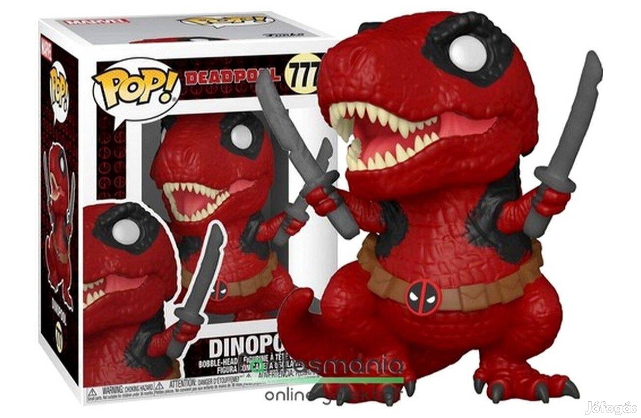 10cmes Funko POP 777 Dinopool T-Rex Deadpool figura