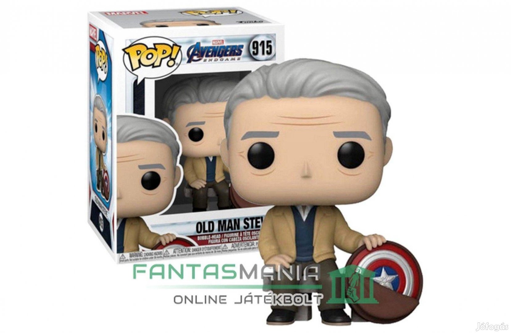 10cmes Funko POP 915 Marvel Captain America / Amerika Kapitány figura